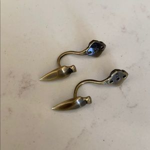 Kendra Scott brass arrowhead ear jacket earrings